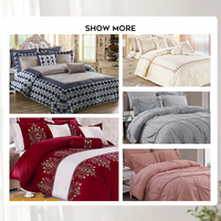 Parures de lit brodées 8 pièces en velours, couette 100% polyester, ensemble de couette d'hiver avec draps et rideaux
