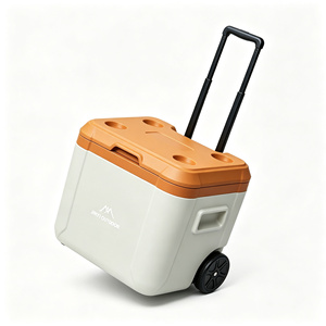 Insulated box, refrigerated box, car ice cooler, cold storage and fresh-keeping box, outdoor <b>camping</b> portable <b>trolley</b> case - Product Image 2