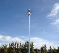 Tour monopoteau polygonale conique galvanisée Q235B résistante au vent (20-40 m) pour la transmission de signal 5G urbain – Tour à tube unique