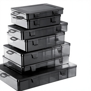 Scatola di Stoccaggio in Plastica Trasparente Multi-scomparto per Componenti Elettronici e Viti, Contenitore per Piccoli Utensili e Accessori - Product Image 1