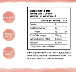 กัมมี่ลดน้ำหนักขายส่งยอดนิยมปี <span class=keywords><strong>2022</strong></span> อาหารเสริมน้ำส้มสายชูหมักจากแอปเปิ้ล <span class=keywords><strong>ACV</strong></span> - Product Image 4