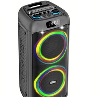 Système audio professionnel de scène Global Sound Tech Oudiobop, double caisson de basses de 10 pouces, son BT 5.0, liaison TWS, extérieur, jardin