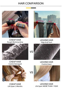 Extensiones de Cabello Humano con Cinta Adhesiva Invisible LeShine Pu, Cabello Ruso Virgen de Doble Trama - Product Image 5