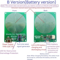Mini 7.83Hz Pure Sine Wave Schumann Resonances SR Signal Generator SMFEM01 Earth Resonance Wave Booster External Battery