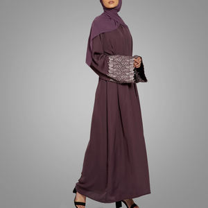 Vestido Abaya de Dubái de manga larga, vestido turco <span class=keywords><strong>marroquí</strong></span>, elegante, étnico, islámico, caftán, última moda, talla grande, novedad de <span class=keywords><strong>2021</strong></span> - Product Image 5