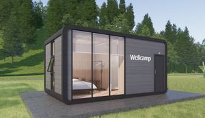 WELLCAMP Maison Capsule de Luxe en Verre Modulaire Préfabriquée pour Hôtel, Resort, <span class=keywords><strong>Airbnb</strong></span>, Glamping et Location - Product Image 3