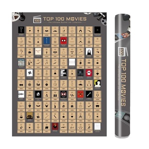OEM top 100 film Scratch Off Poster stampa personalizzata stampata, 100 datteri personalizzati libri Anime Scratch Off Poster Bucket <span class=keywords><strong>List</strong></span> - Product Image 5