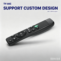 Télécommande KEYUAN TY-16C LED 433 MHz en plastique ABS à 4 boutons, piles AAA, pour appareils électroménagers, portée de 20 m