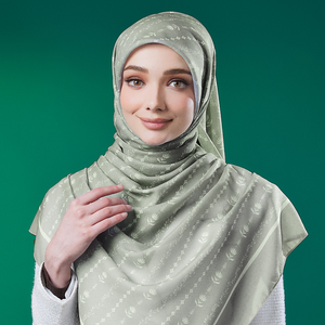Chic facile forme malaisie pour suisse Voile personnalisé imprimé Voile Hijab lettre pour les femmes musulmanes Tudung Bawal japon coton écharpe - Product Image 3