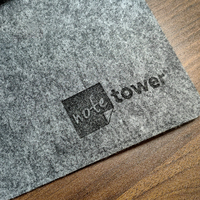 Tapis de bureau en feutre de laine antidérapant et isolant thermique, personnalisable avec logo, plusieurs tailles, pour clavier et souris de gamer