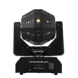 Mini projecteur LED Spot Rgbw à tête mobile 16x3W 3NI1 Faisceau de football et laser Lumière de scène pour KTV Disco <span class=keywords><strong>Club</strong></span> Événement de scène DJ Contrôle DMX - Product Image 1