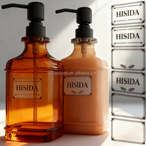 Botellas <span class=keywords><strong>de</strong></span> Vidrio para Jabón Líquido <span class=keywords><strong>de</strong></span> Lujo al por Mayor, 4OZ 8OZ 16OZ 18oz, Botella Cuadrada Transparente para Lavavajillas, Botella Vacía para Jabón Líquido con Bomba - Product Image 2