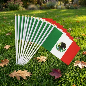 Drapeau en tissu tissé à la main, double face, ultra-léger, compact, pour les voyages, la fête nationale, les festivals, les supporters, drapeau à main - Product Image 2