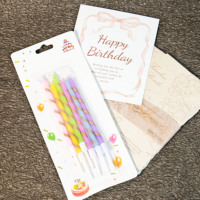 Nouvel Arrivage en Gros – Bougies d'Anniversaire Torsadées Assorties 6 Pièces Couleurs Mixtes pour Fêtes Créatives et Bougies de Pâques