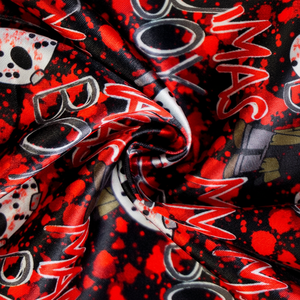 Tela de seda de satén de poliéster 100% con múltiples flores de dibujos animados con impresión digital suave MOQ bajo en stock para ropa - Product Image 2