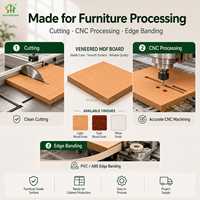 Panneau décoratif en MDF mélaminé à grain de bois, panneau en fibres à densité moyenne stratifié pour meubles, armoires et étagères