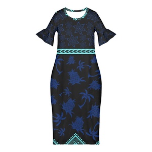 open lace back dress Fiji Women and Kid Christmas Dress Bula Fashion Style main image 0