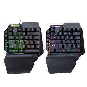 Teclado para juegos F6 con una sola mano, retroiluminación RGB, tamaño compacto para juegos móviles PUBG Esports - Product Image 5