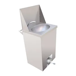 Neues Design fußbetriebene Spüle medizinische Handwaschbecken 201/304 Edelstahl-Werkwaschbecken