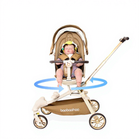 Poussette double légère pour bébé avec siège auto, poussette de luxe pour bébé, siège auto léger, poussette à double fonction