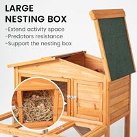 Poulailler en bois de sapin, style tendance, toit en bois imperméable, porte d'accès, cage à volailles pour jardin, poules, lapins, petits animaux, toutes saisons