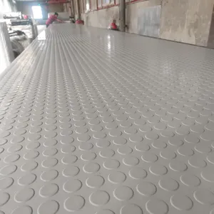 3 - 10mm Anti slip Light grey round dot rubber flooring rubber mat