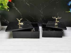 Hộp Đá Cẩm Thạch Thủ Công Bằng Đá Tự Nhiên Marmol Marmar OEM/ODM GOLDTOP Nắp Khảm Bằng Đồng Để Trang Trí Nhà Cửa - Product Image 2