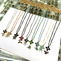Colliers pour femmes en pierres naturelles de haute qualité, design tendance 2026, pendentif fleur en pierre naturelle, perles de cristal, améthyste, pierre de soleil