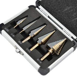 Juego de Brocas Escalonadas de Aluminio con 5 Piezas de HSS Cobalto Titanio, 50 Tamaños, para Múltiples Orificios - Product Image 1