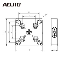 Localisateur de positionnement à point zéro pour palettes TS52 108, dispositif de fixation rapide manuel pour machine de fraisage CNC
