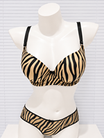 Soutien-gorge push-up personnalisé à imprimé zèbre, doux, sans couture, avec armatures, confortable, lingerie féminine, OEM ODM, vente en gros
