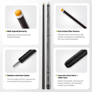 3K Karbon Fiber Bilardo Istakası %100 Tam Karbon |   Klasik Logolu, Profesyonel Şaft ve Kulp ile Fabrika Toptan Satışı, Toplu Sipariş ve OEM için - Product Image 3