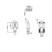 Kabel kamera industri USB 3.1 tipe-c dengan pelindung kepang dan konduktor tembaga murni jaket PVC