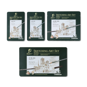 Set di 12 Matite per Artisti Giorgione, Matite per Schizzi e <span class=keywords><strong>Disegno</strong></span> in Scatola di Latta Verde, Grafite e Carboncino per Studenti e Artisti - Product Image 5