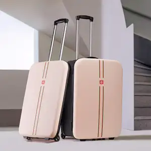 Có thể gập lại hành lý Vali PC phổ Bánh Xe tay Xe đẩy Hải Quan khóa xe đẩy trường hợp du lịch lên máy bay trường hợp có thể gập lại hành lý