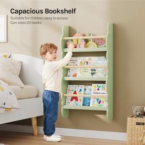 Estantería para Niños, Estante de Pared, Librería <span class=keywords><strong>Infantil</strong></span> de 3 Niveles, Estante de Almacenamiento y Exhibición - Product Image 1