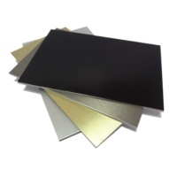Panel Compuesto de Aluminio con Superficie Cepillada en Negro y Plata, Alucobond, Panel ACM Interior de Aluminio Cepillado