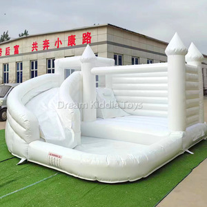 Château gonflable de lune avec ventilateur Combo Jumping Castle Maison de rebond blanche en PVC avec fosse à balles pour fête d'anniversaire - Product Image 5