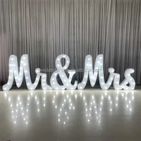Lettres d'amour géantes LED Numéro de chapiteau de mariage 4 pieds Panneau personnalisé Grandes lettres avec lumière