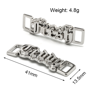 Cordones de Zapatos Personalizados con Cerradura, Etiqueta de Metal, Grabado de Logotipo Dubrae Charm Sneaker, Decoraciones, Accesorios para Zapatos, Etiqueta - Product Image 2
