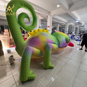 Modelo de <span class=keywords><strong>globo</strong></span> de animal camaleón inflable realista de 3m de largo para actividades temáticas de la naturaleza del bosque, zoológico, decoración de jardín botánico - Product Image 4