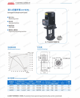 Pompe submersible industrielle BAOHUA H4T18 450W 380V, pompe de circulation de liquide de refroidissement robuste 120/180 L/min basse pression, garantie 1 an