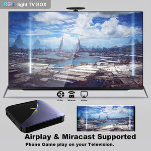 Conception de lumière RGB commerciale AV1 4K HD support vidéo A95X F3 AIR II w2 ott firmware android tv box - Product Image 4