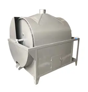 ZCW100 Automatic fire Roaster Machine Corn Peanut Hot Press Manufacturing Plants nuts processing machines