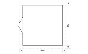TIMBELA M369 Cobertizo de jardín de madera 4,33 M X 220cm X 218cm 19mm Tablones naturales Fácil montaje Muebles de almacenamiento al aire libre - Product Image 4