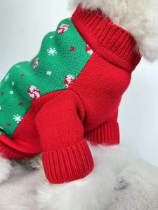 <span class=keywords><strong>Pull</strong></span> de Noël pour <span class=keywords><strong>chien</strong></span> motif requin, tricoté vert, écologique, léger, à carreaux, avec bonnet de Père Noël et poignets côtelés extensibles, vêtements de fêtes - Product Image 3