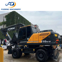Excavatrice Hyundai 210W-9 de 21 tonnes utilisée par tache de haute qualité avec l'excavatrice hydraulique de roue de moteur de Cummins pour la construction