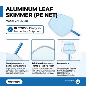 Épuisette à feuilles en aluminium <span class=keywords><strong>Jackbo</strong></span> Premium pour piscines hors sol - Outil de nettoyage de piscine écologique - Product Image 6