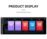 Autoradio MP5 6,9 pouces à écran unique avec prise en charge Carplay, écran haute définition, émetteur FM, stéréo WAV/MP3, USB