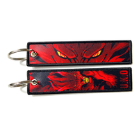 Porte-clés brodé personnalisé sur le thème de l'anime japonais pour motos, voitures, sacs à dos, cadeaux, jet tag